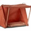 maileg happy camper tent, mouse orange