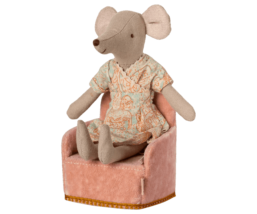 maileg folding chair, mouse rose