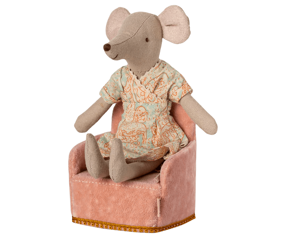 maileg folding chair, mouse rose