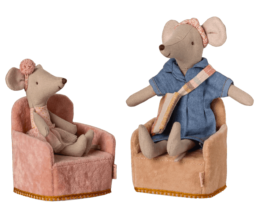 maileg folding chair, mouse rose