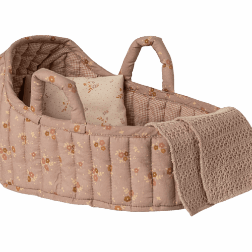 maileg carry cot, large rose