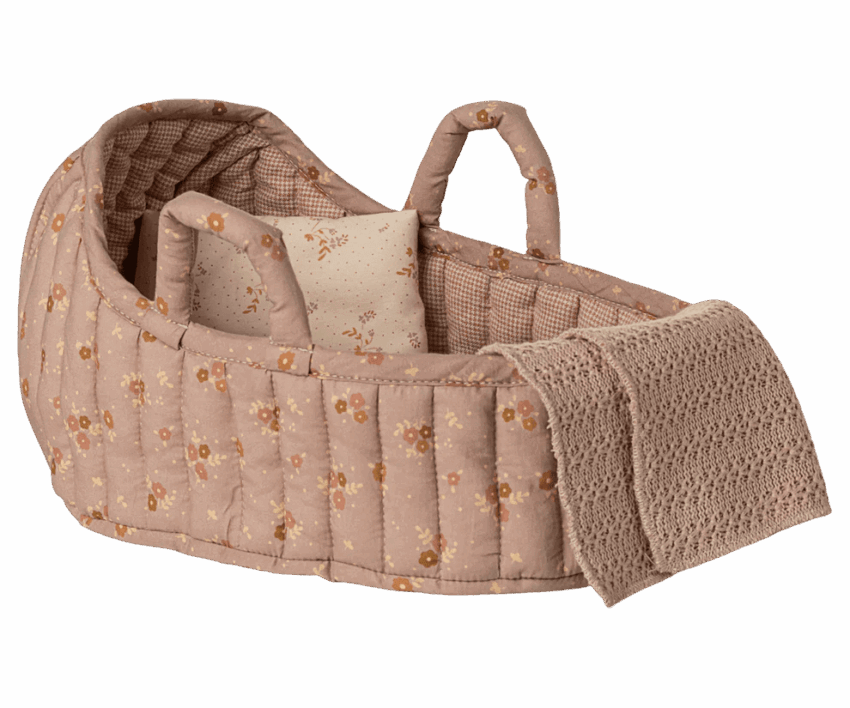 maileg carry cot, large rose