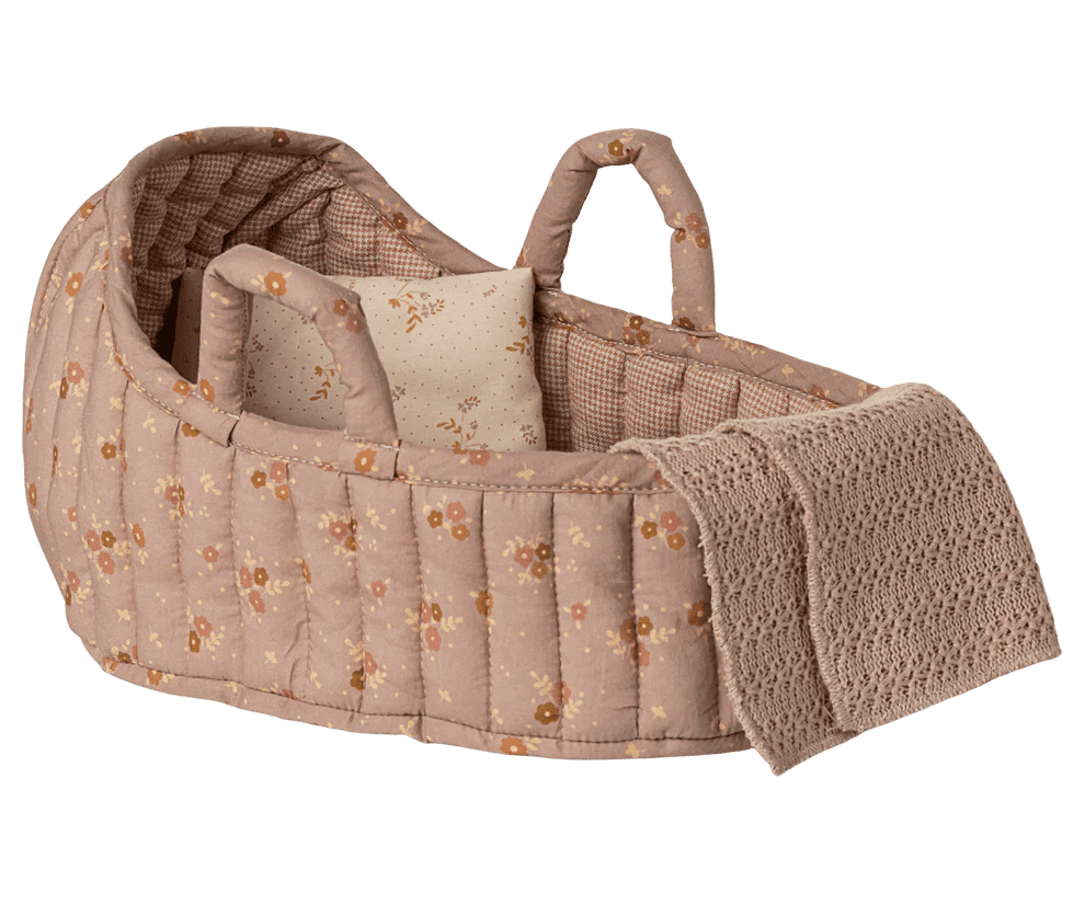 maileg carry cot, large rose