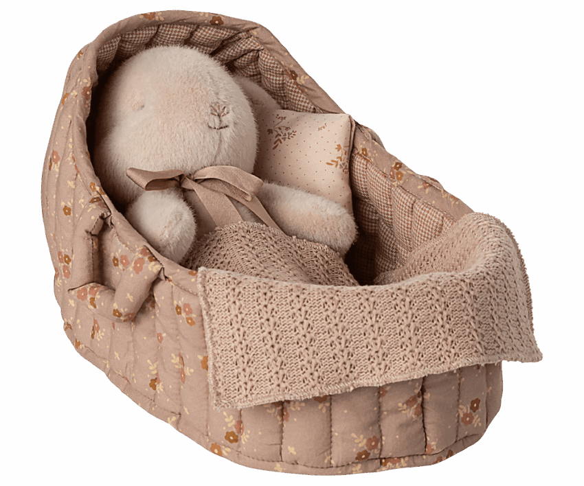maileg carry cot, large rose