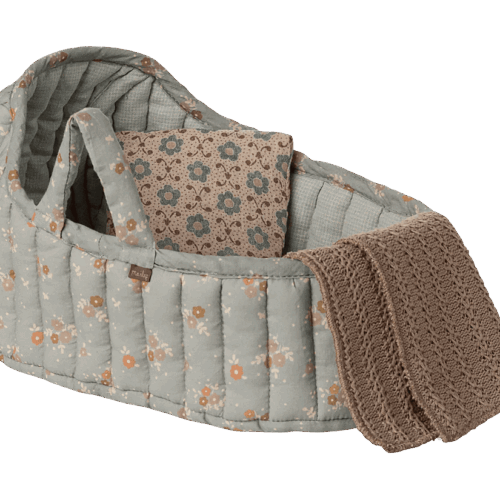 maileg carry cot, large blue