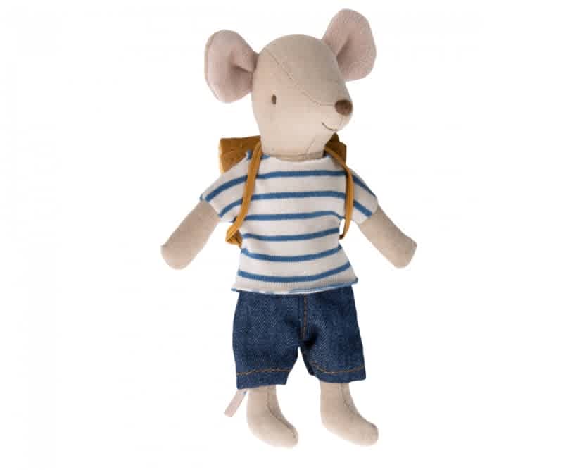 maileg tricycle mouse, big brother with backpack
