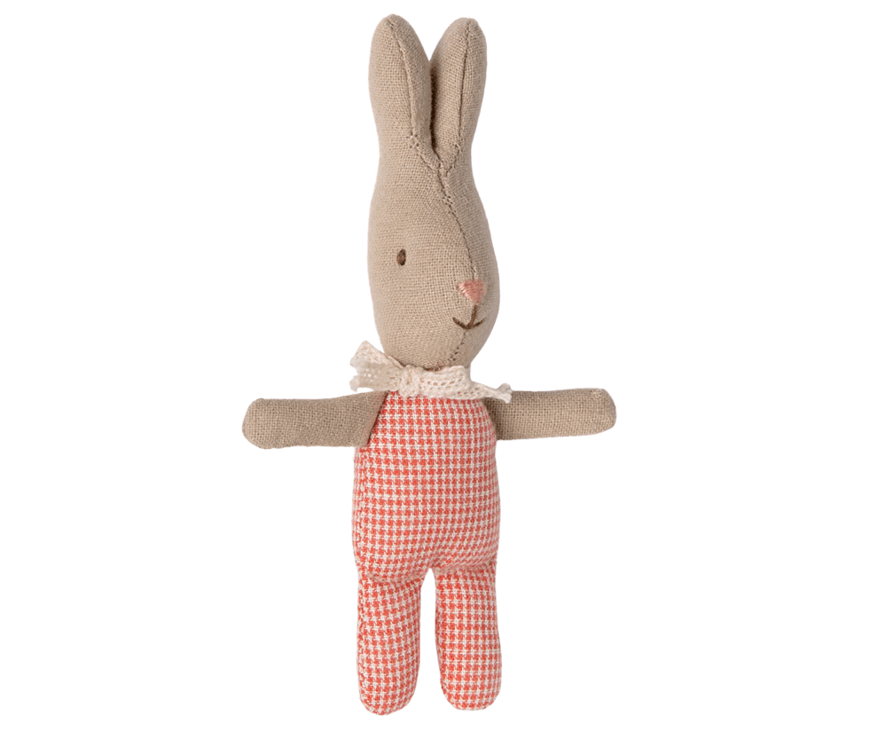 maileg rabbit, my red check