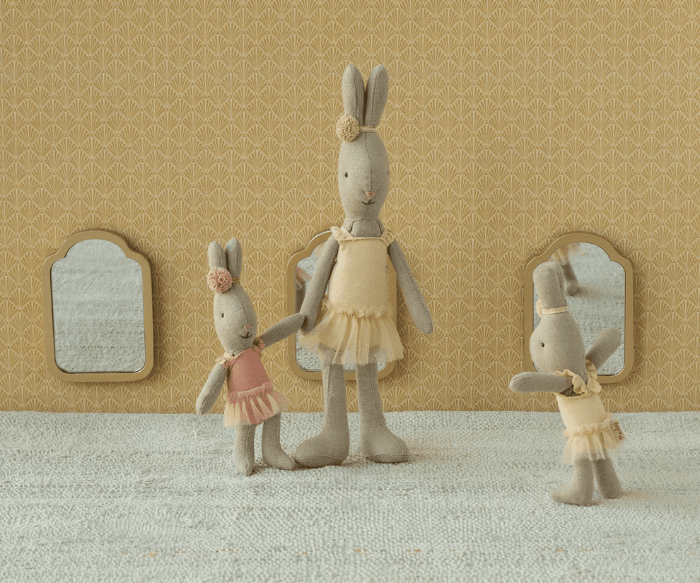 maileg ballerina rabbit, ballet suit and skirt rose