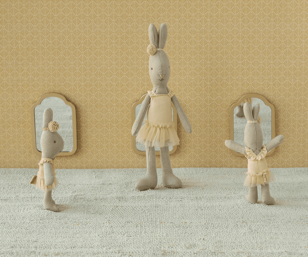 maileg bunny size 1, classic ballet suit and skirt cream 24cm