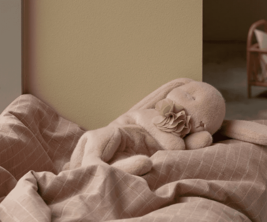 maileg sleeping bunny plush, small powder