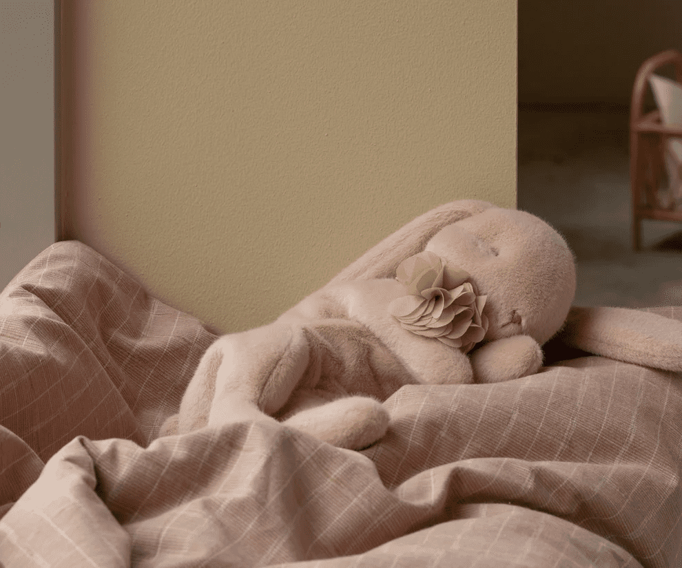 maileg sleeping bunny plush, small powder