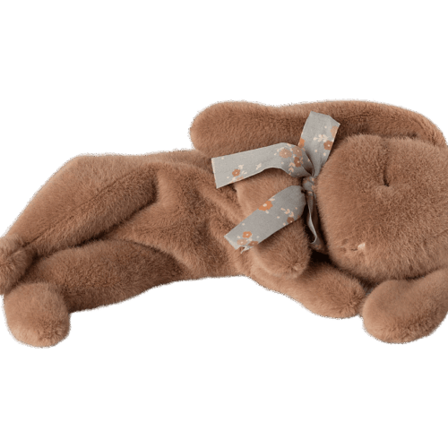 maileg sleeping bunny plush, small soft brown