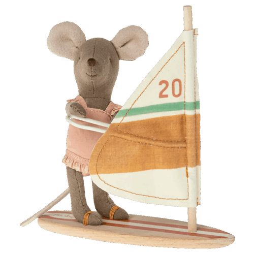 maileg beach mouse, surfer little sister