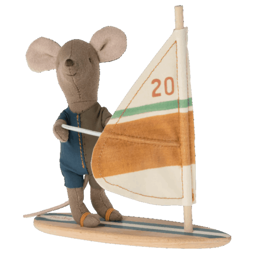 maileg beach mouse, surfer little brother