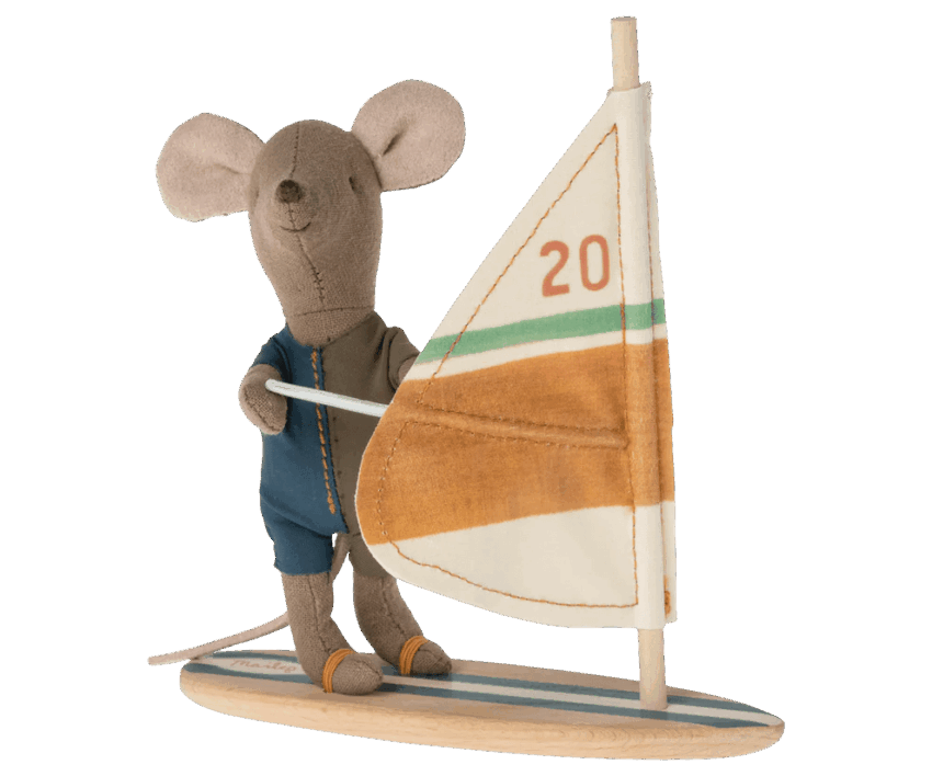 maileg beach mouse, surfer little brother