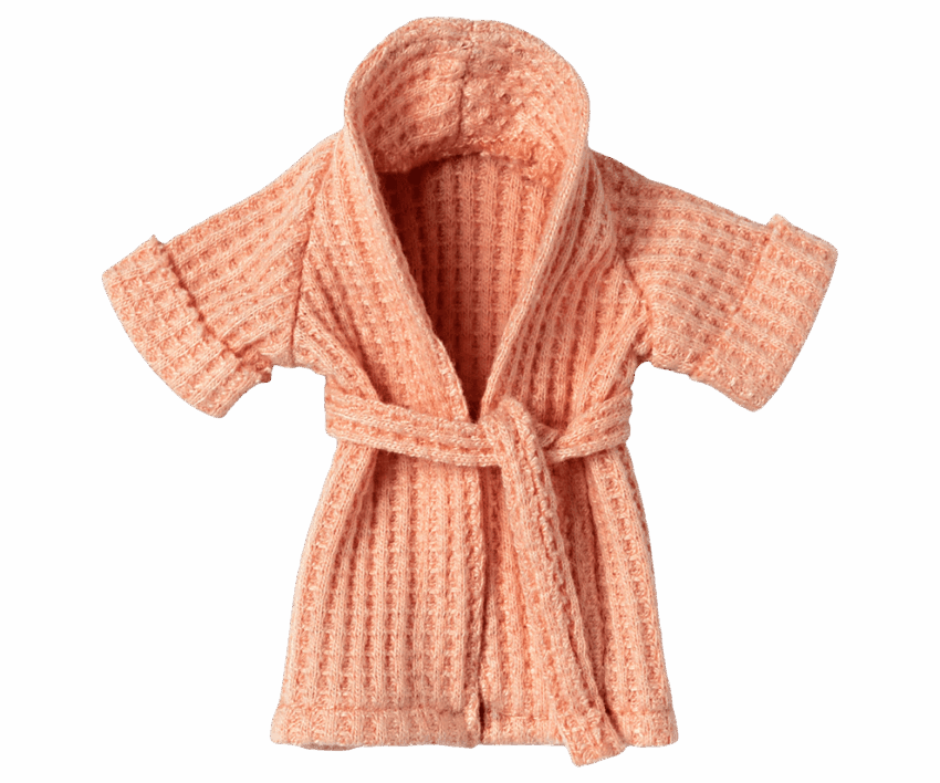 maileg bathrobe, mum mouse coral