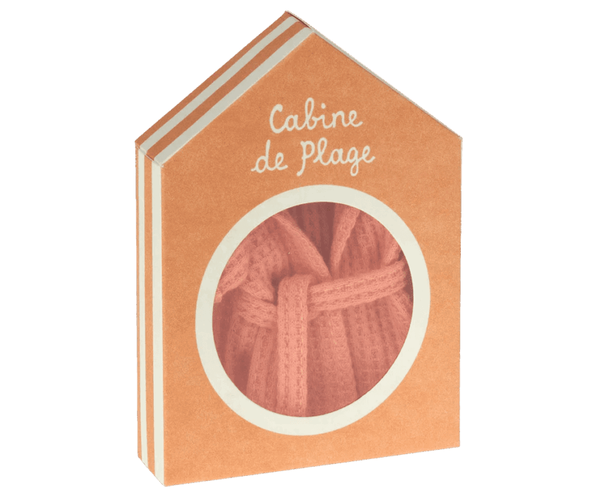 maileg bathrobe, mum mouse coral