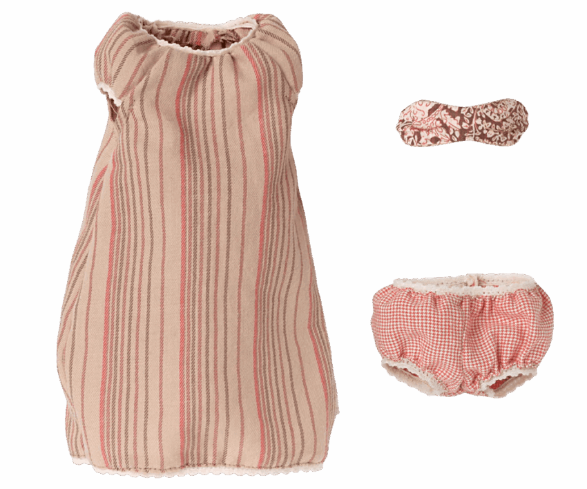 maileg medium mouse, nightgown 33cm
