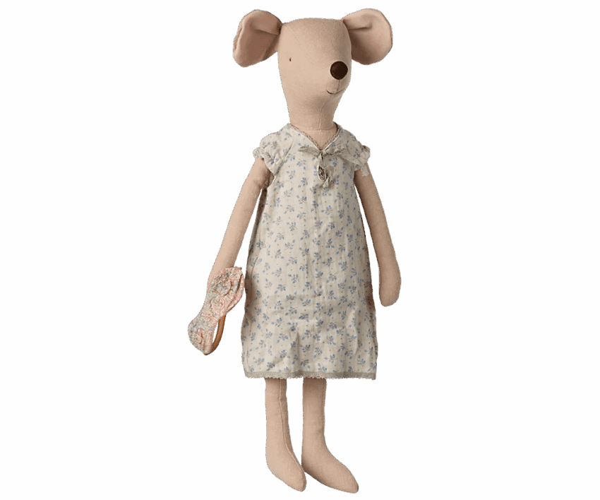 maileg maxi mouse, nightgown 49cm