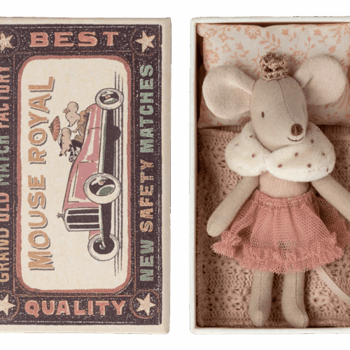 maileg princess mouse, little sister in matchbox