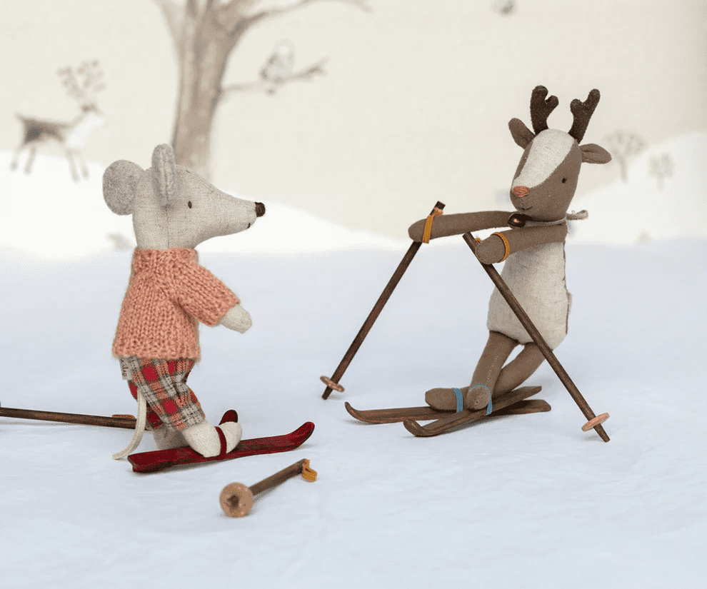 maileg winter mouse with ski set, big sister
