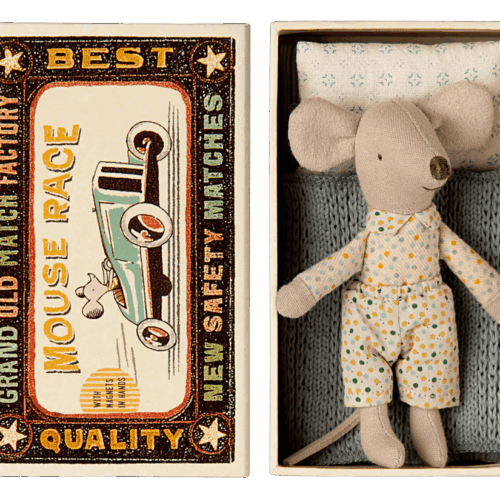 maileg little brother mouse in matchbox