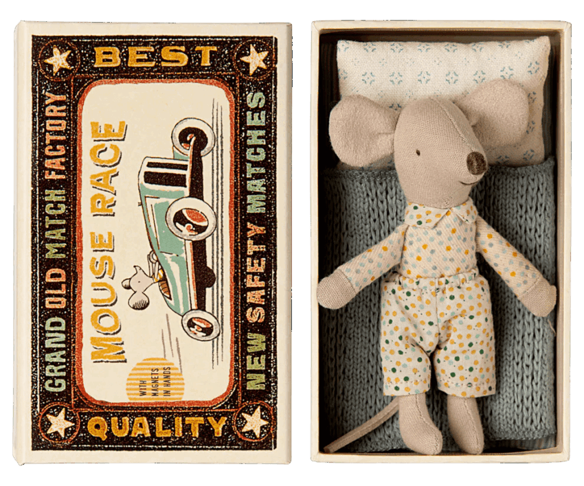 maileg little brother mouse in matchbox
