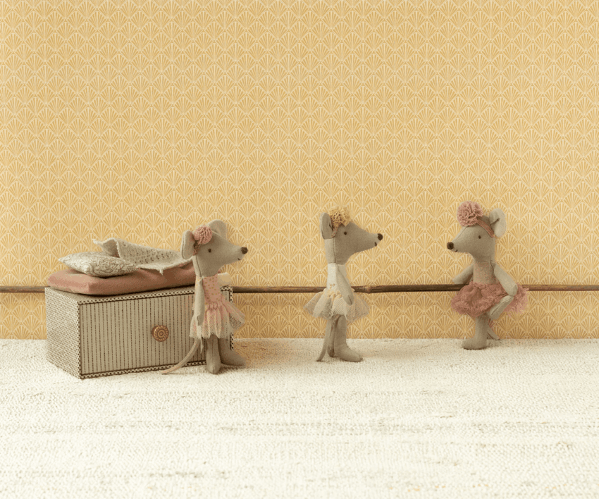 maileg ballerina muis kleine zus in doos