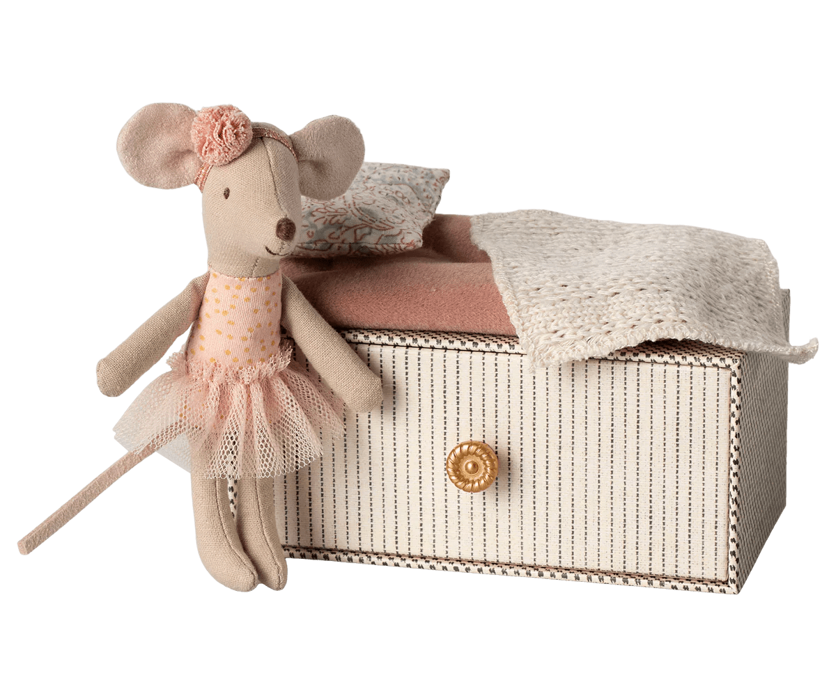 maileg ballerina muis kleine zus in doos