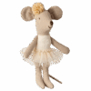 maileg ballerina mouse, little sister off white
