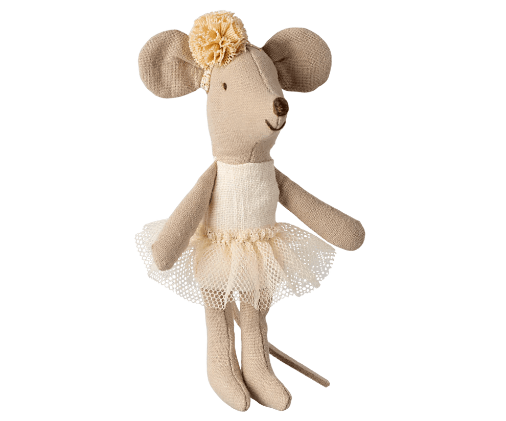 maileg ballerina mouse, little sister off white