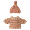 maileg knitted sweater and hat big sister mouse