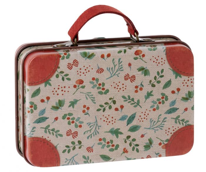 maileg small suitcase, metal holly