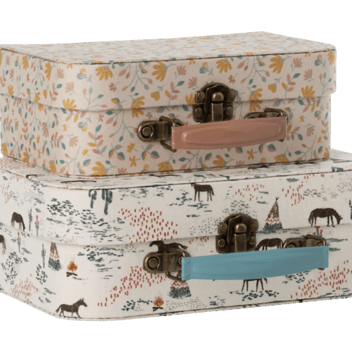 maileg suitcases with fabric, 2pcs set