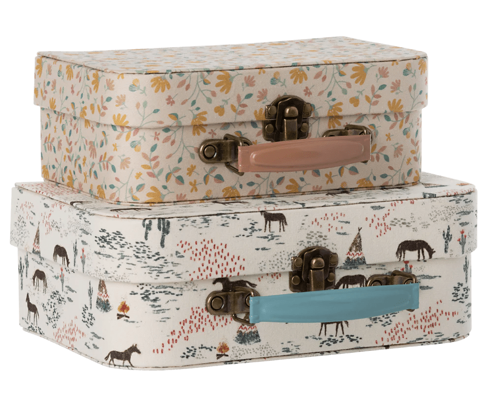 maileg suitcases with fabric, 2pcs set