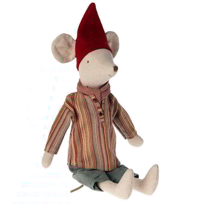 maileg christmas mouse, medium boy 37cm