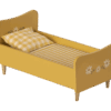 maileg wooden bed mini, yellow