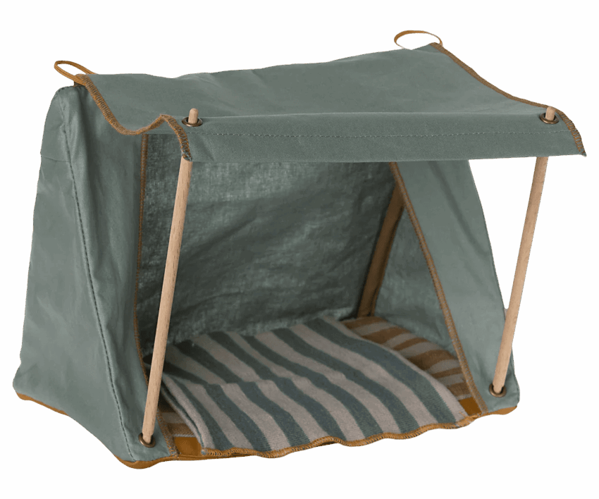 maileg happy camper tent, mouse green