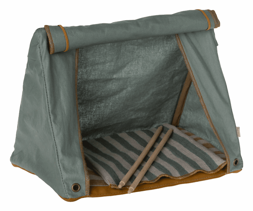 maileg happy camper tent, mouse green