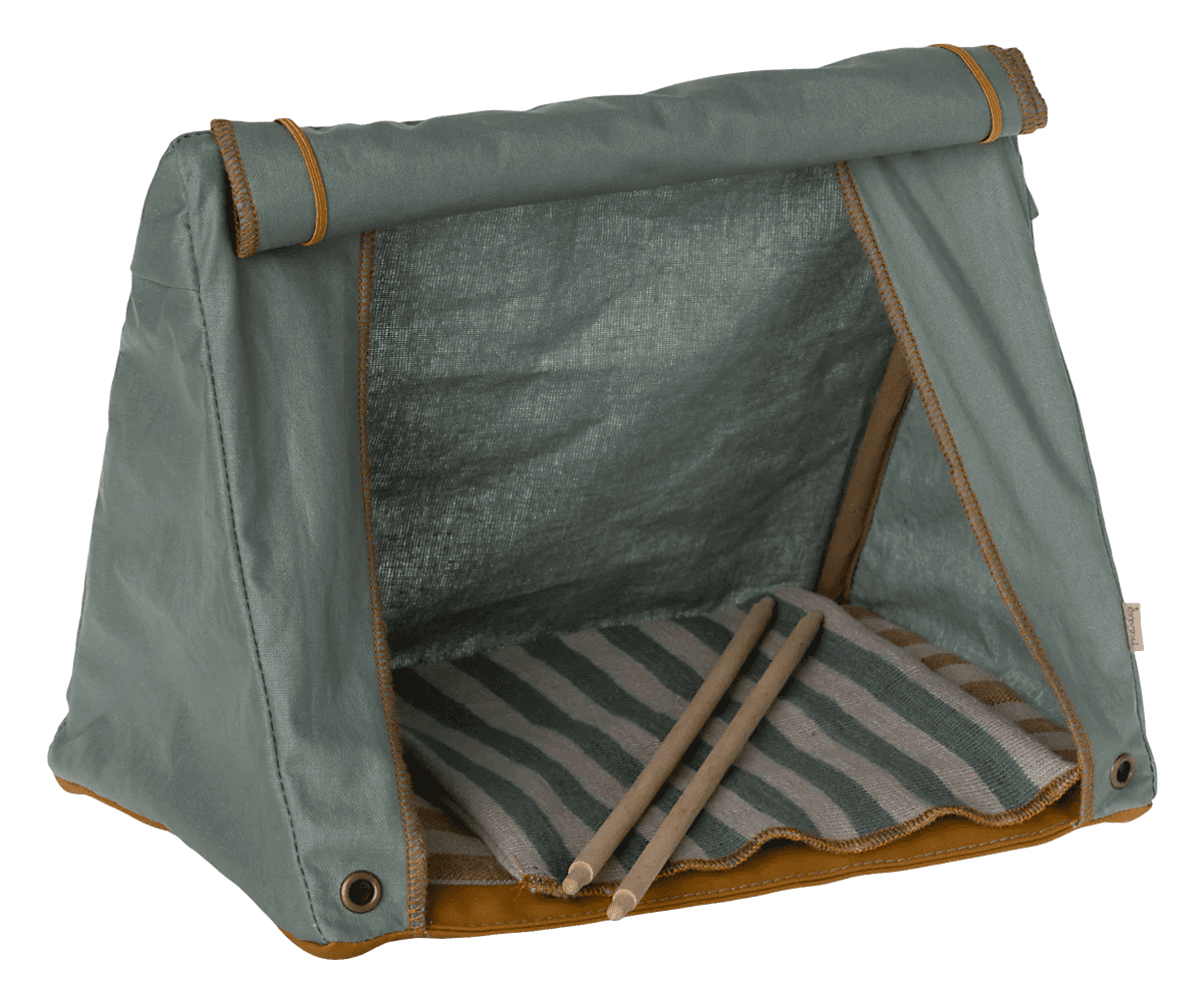 maileg happy camper tent, mouse green