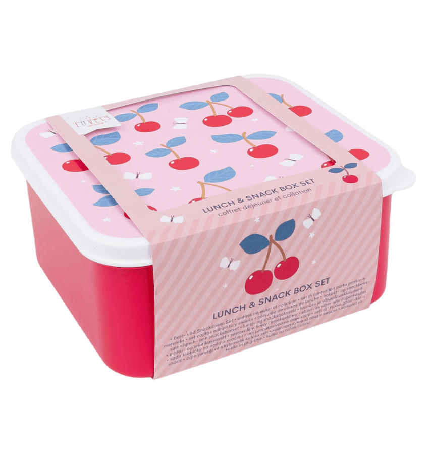 lunch & snack box set kersen