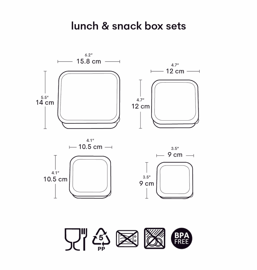 lunch & snack box set kersen