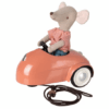maileg mouse car coral