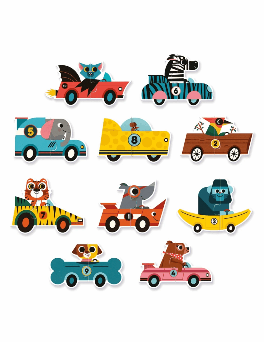 djeco puzzel duo voertuigen