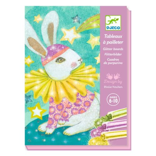 djeco glitter schilderijtjes carnaval van dieren
