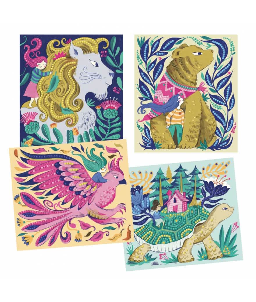 artistic diamond painting mini diamantjes fantasie dieren