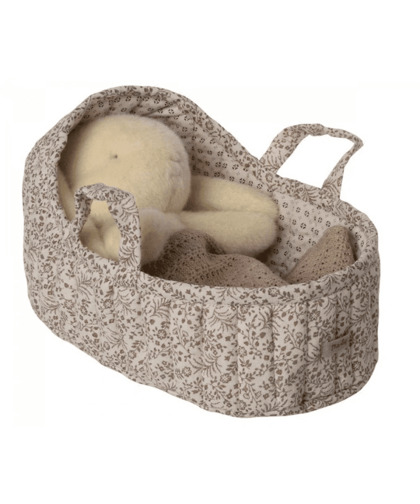 maileg carry cot, large off white