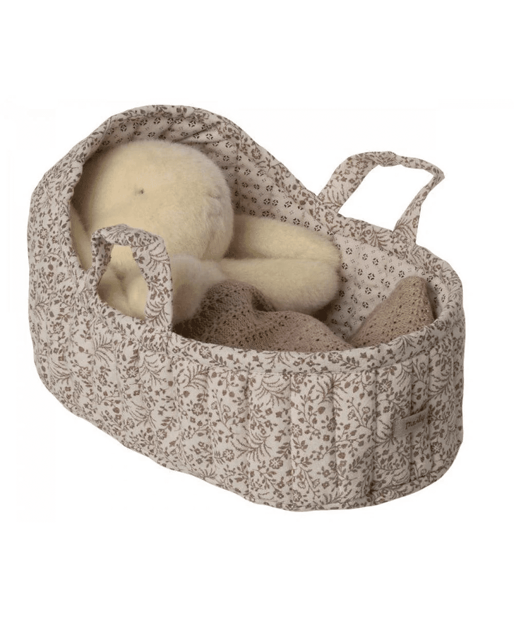 maileg carry cot, large off white