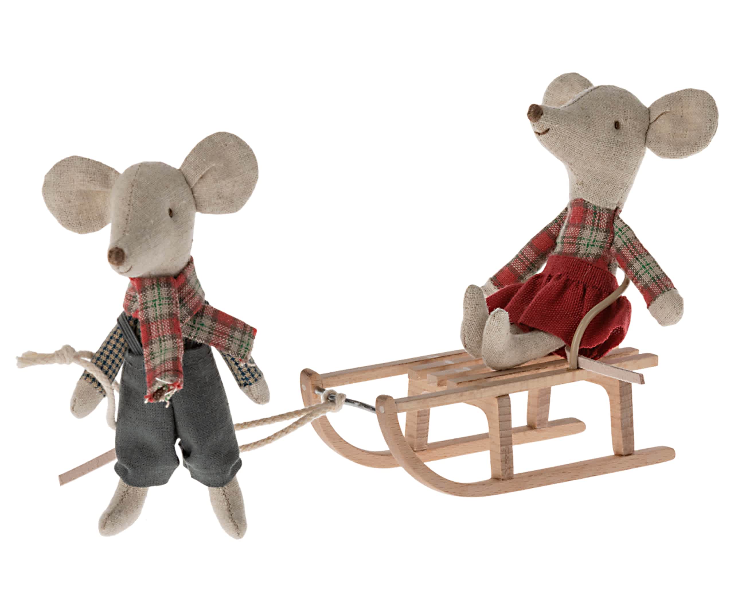 maileg sled, mouse