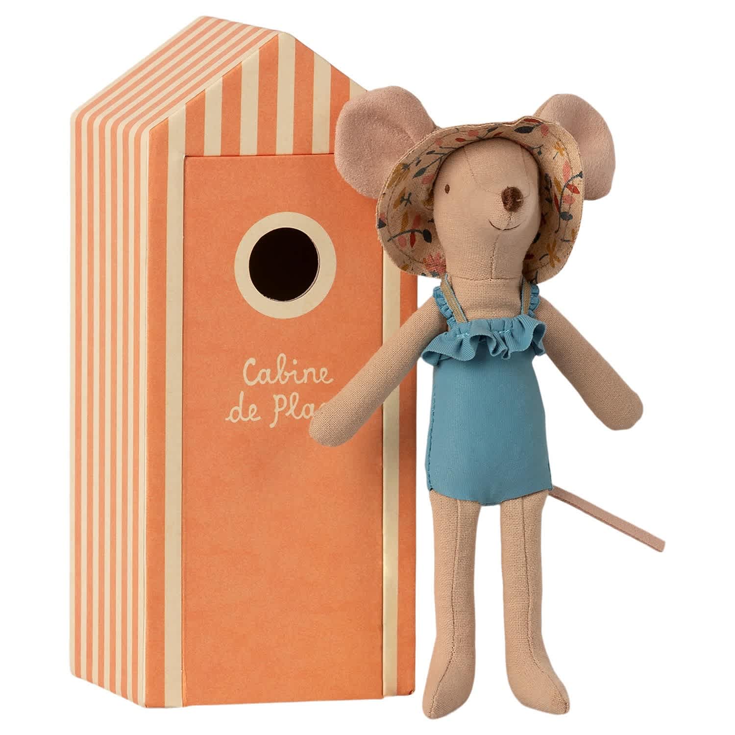 maileg beach mouse, mum in cabin